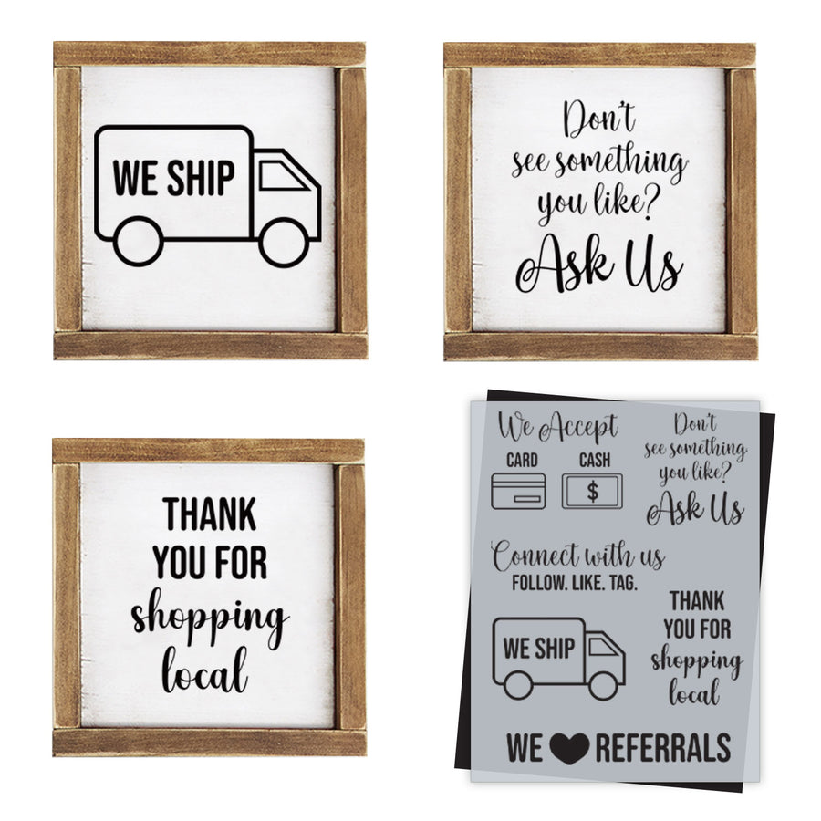 Vender Signs Stencil (Club Exclusive)