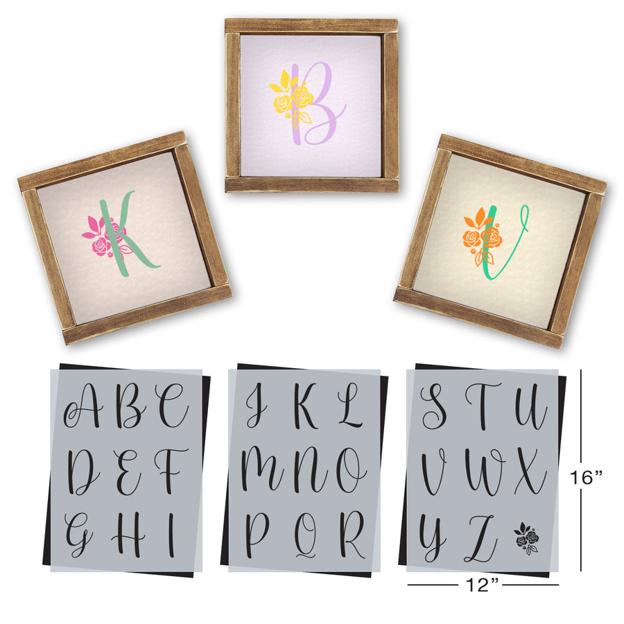 SOTMC - April 2022: 3.5" Script Monogram Stencil Set