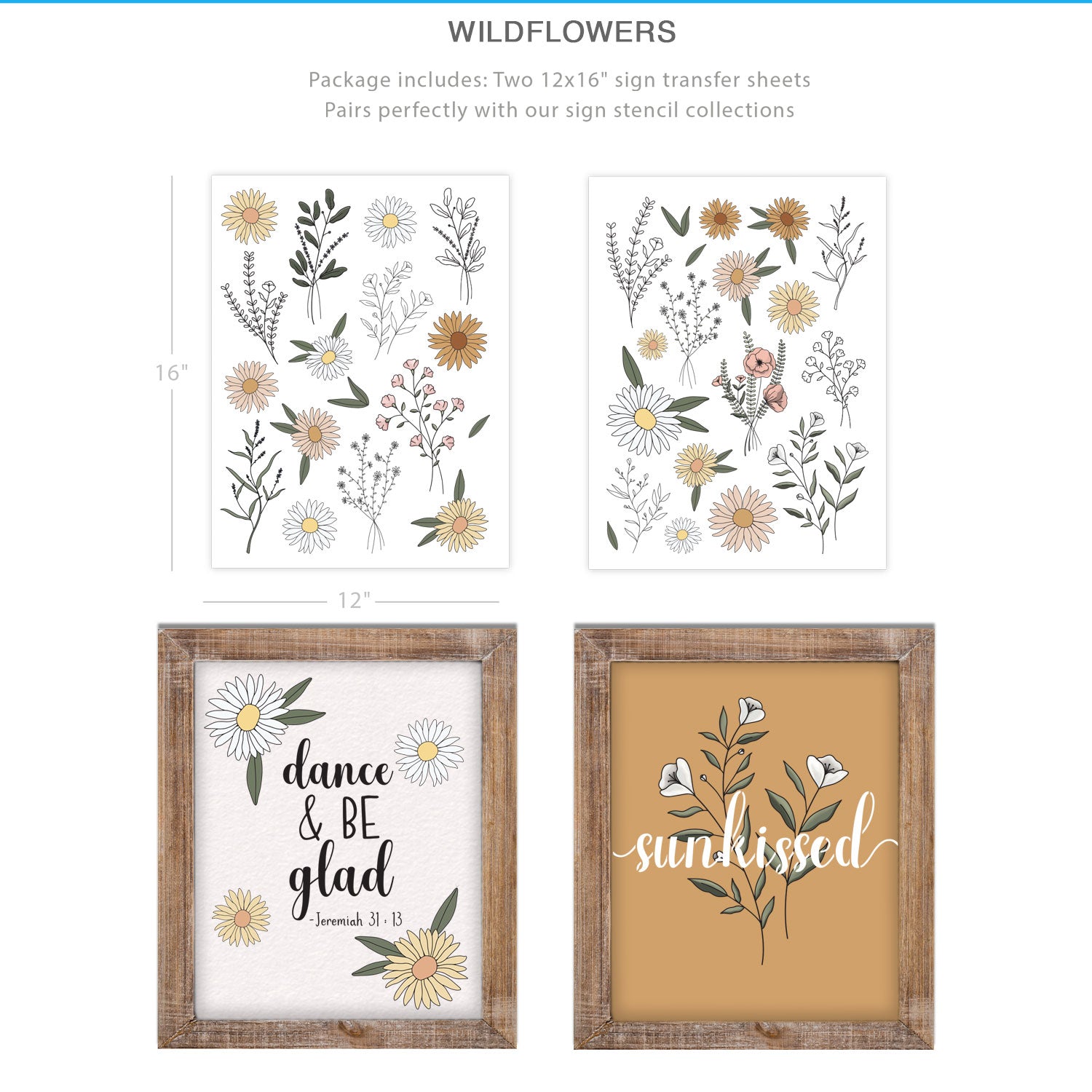 SOTMC - Wildflowers Rub-on Transfer (2 pack)