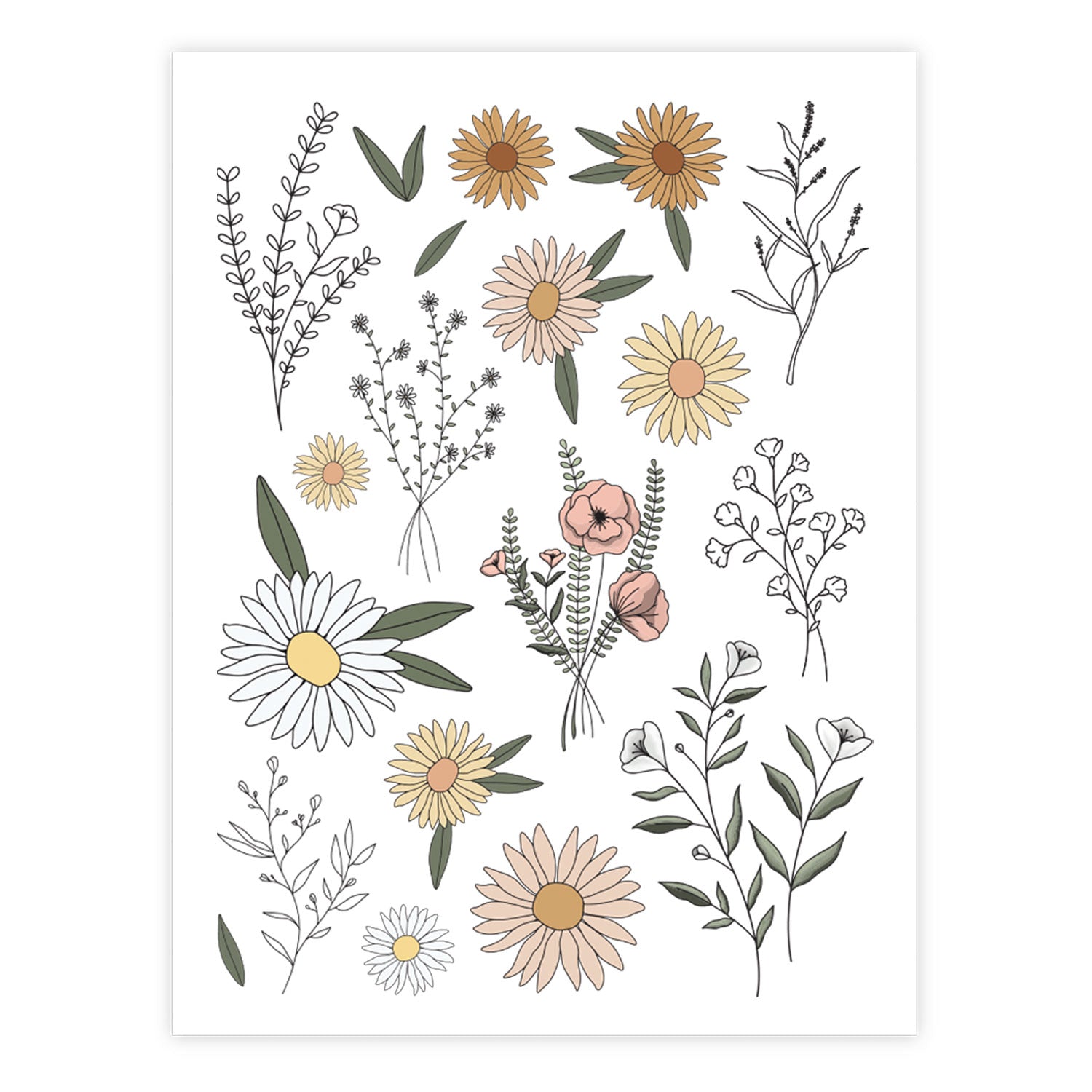 SOTMC - Wildflowers Rub-on Transfer (2 pack)