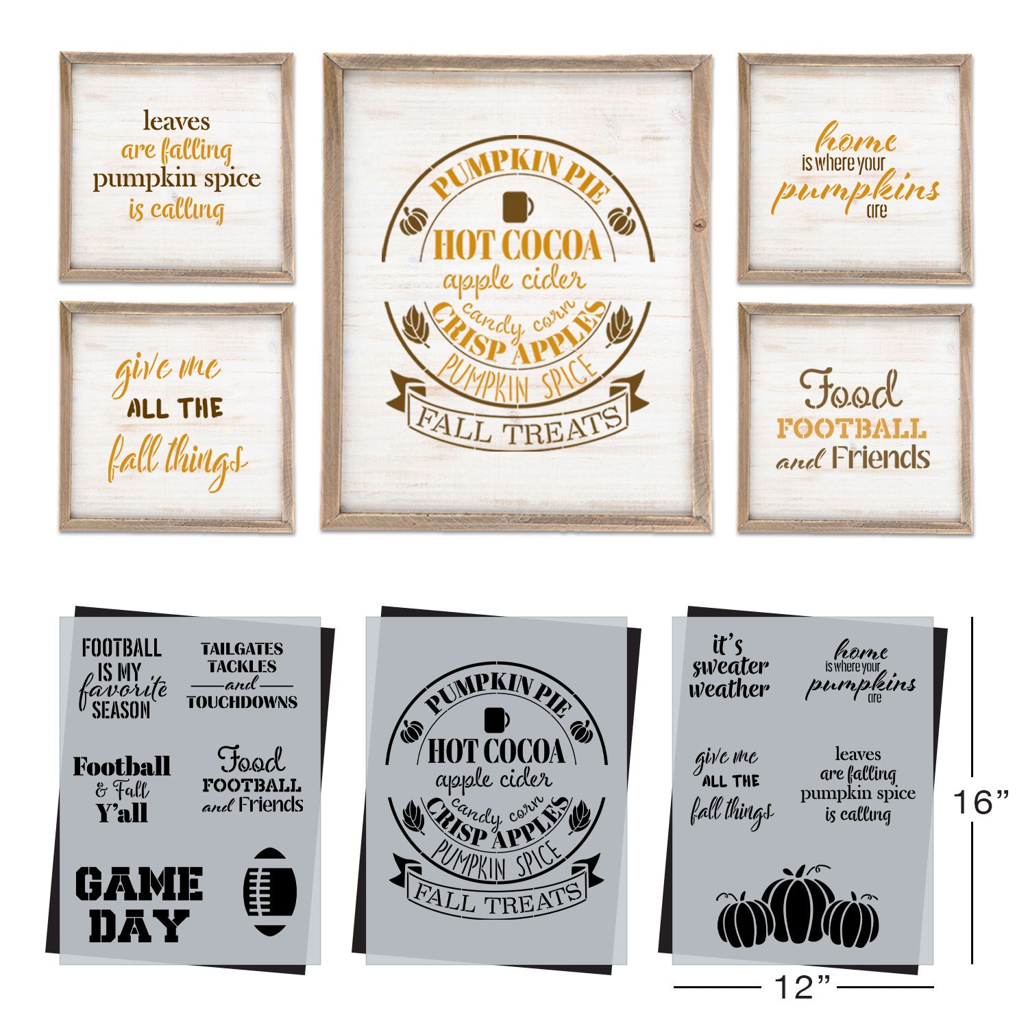 SOTMC - August 2021: Fall & Football Stencil Set