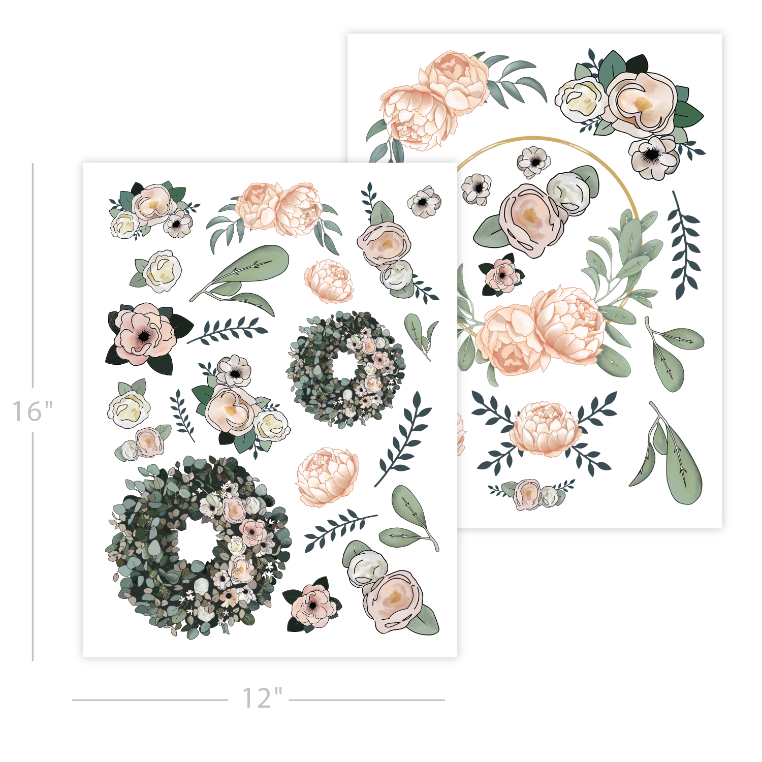 SOTMC - Blush & Sage Rub-on Transfer (2 pack)