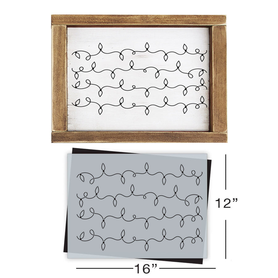 Christmas Lights Pattern Stencil (Club Exclusive)
