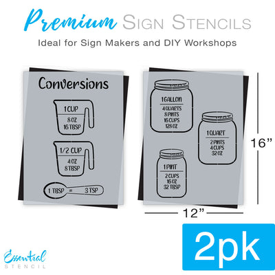 Cooking & Baking Measurement Conversions Stencil (Club Exclusive)