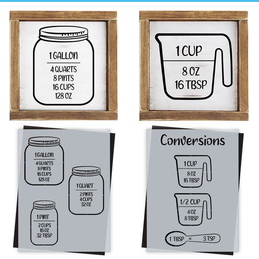 Cooking & Baking Measurement Conversions Stencil (Club Exclusive)