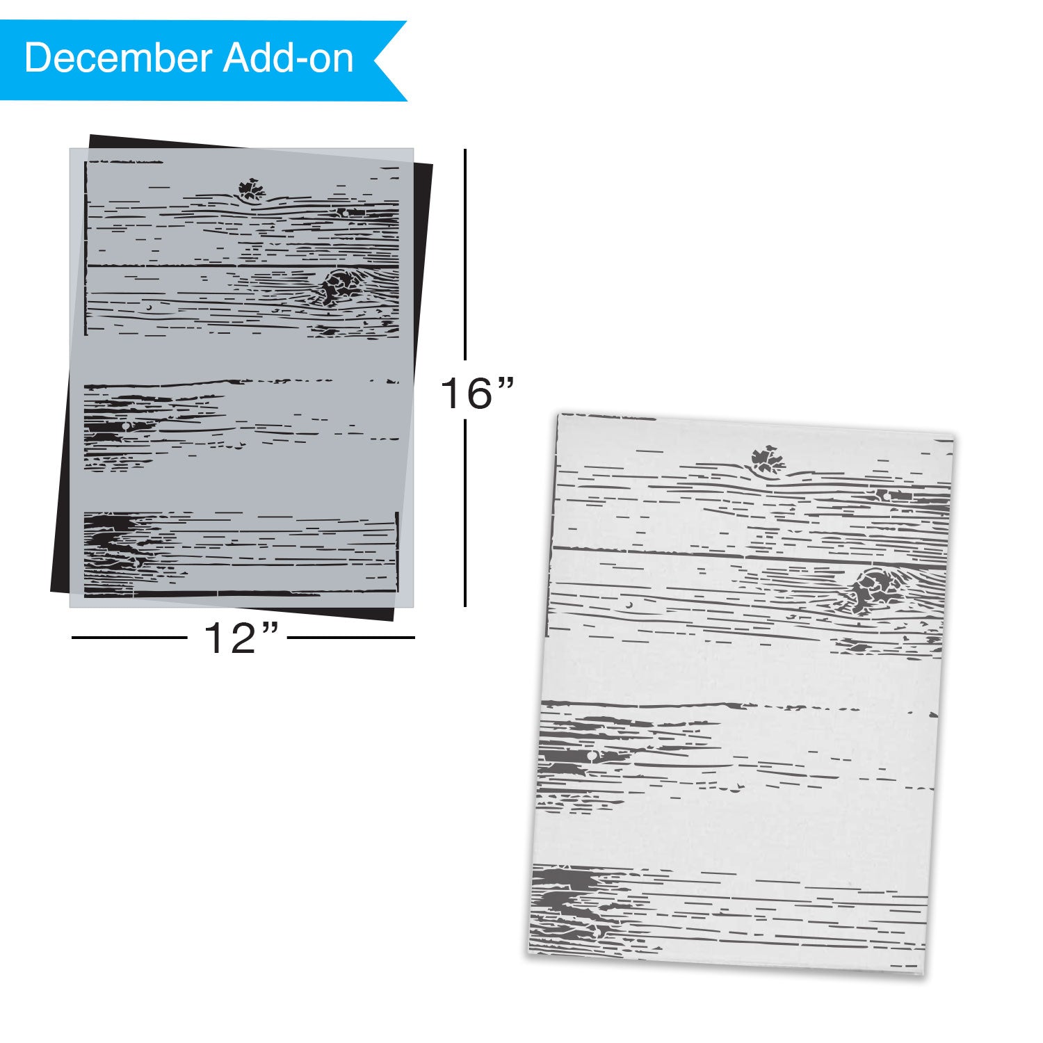 SOTMC - December 2020: Rustic Wood Planks Stencil by Grace Kurtz (add-on)