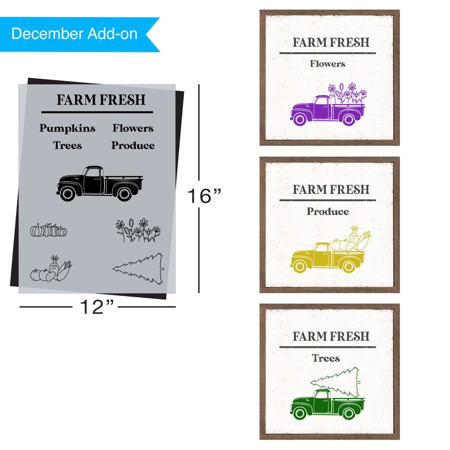 SOTMC - December 2021: Farm Fresh Vintage Truck Stencil (add-on)