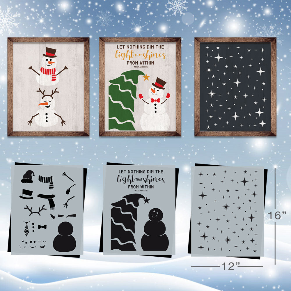 SOTMC - December 2019: Build a Snowman Stencil Set by Grace Kurtz