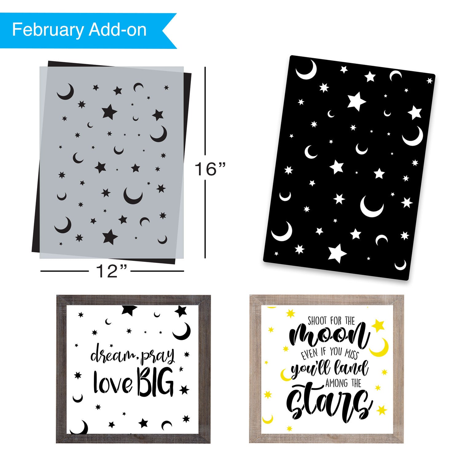 SOTMC - February 2021: Moons & Stars Pattern Stencil by Amanda Dillon (add-on)