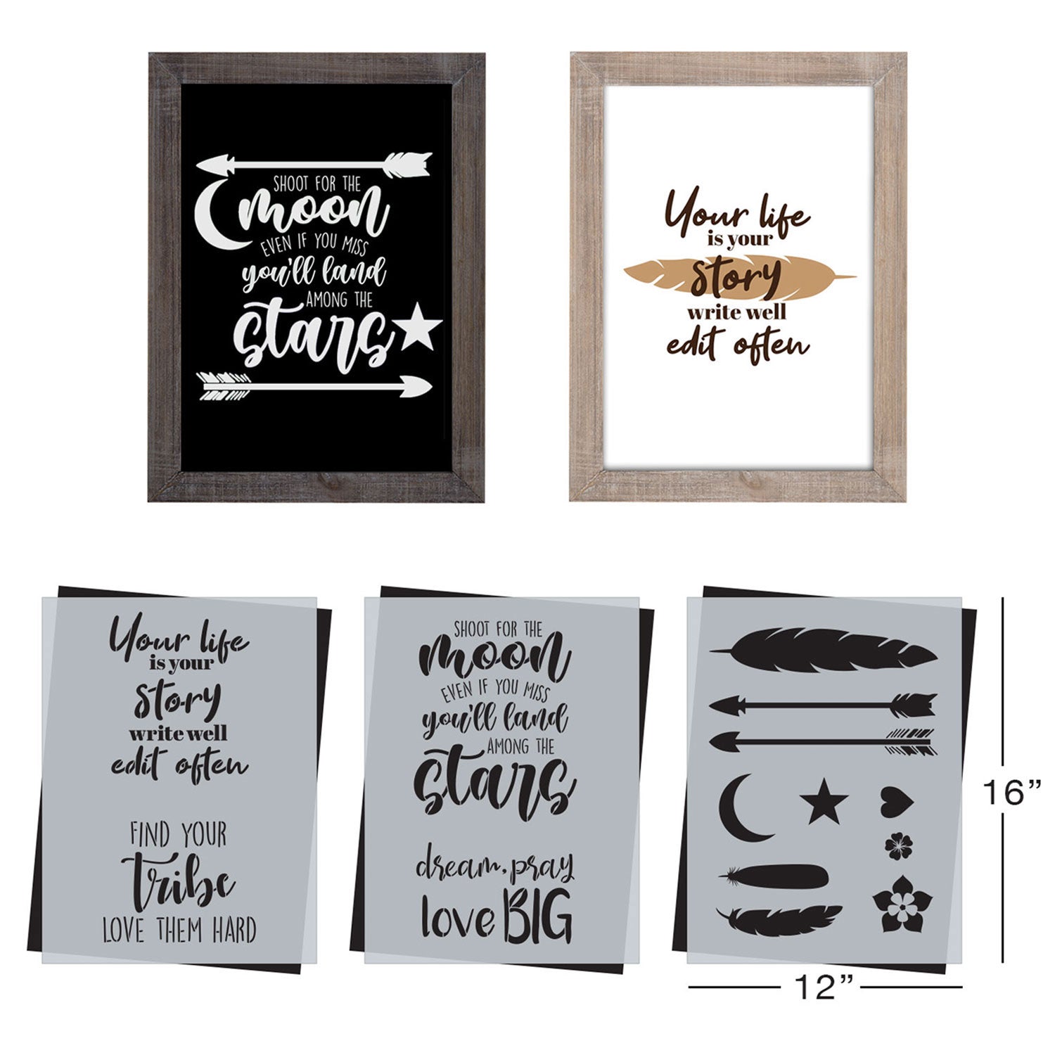 SOTMC - February 2021: Shoot for the Moon Stencil Set by Amanda Dillon