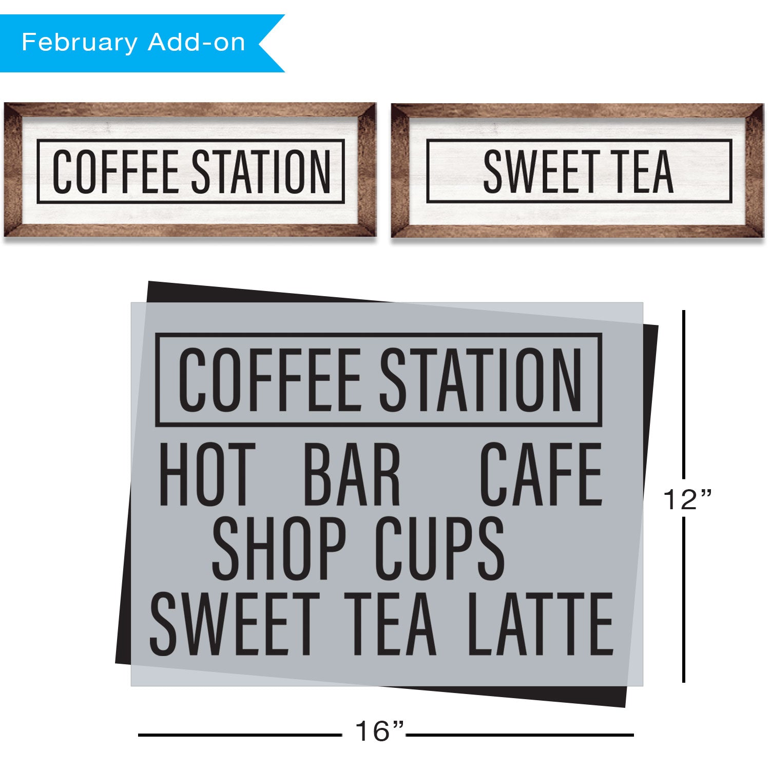 SOTMC - February 2020: Coffee Station Stencil by Sharon Hankins (add-on)