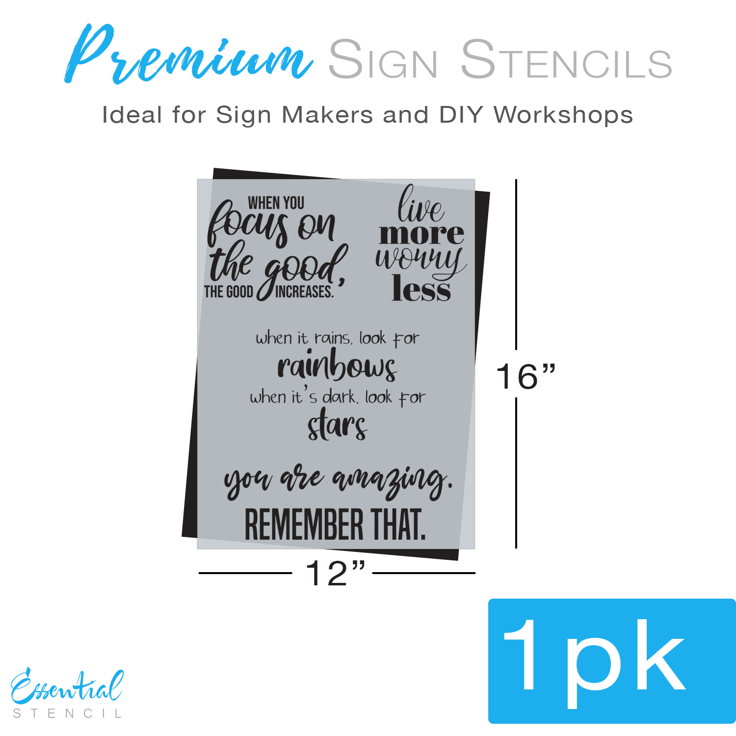 Inspirational Quotes Sign Stencil (Club Exclusive)