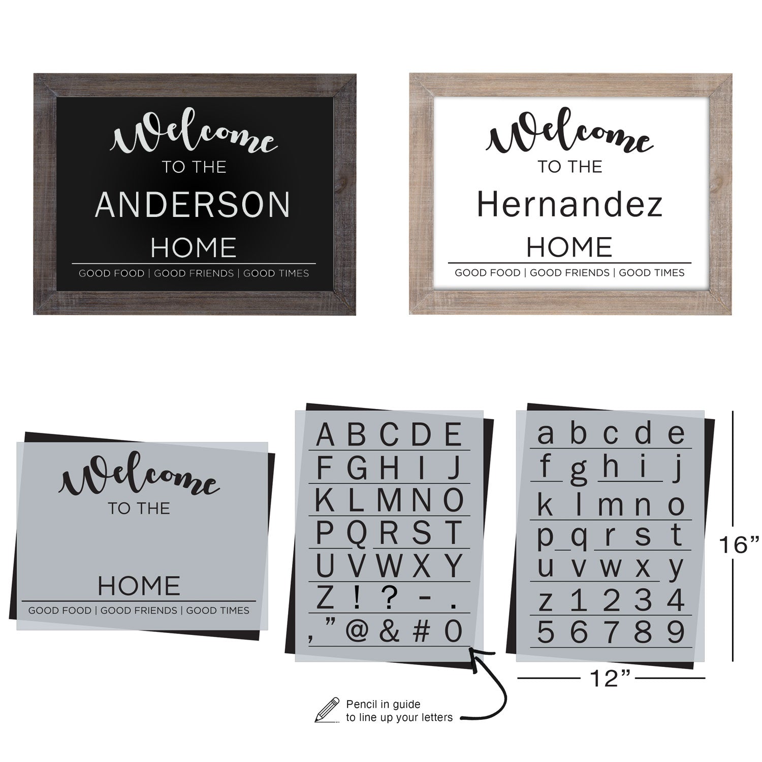 SOTMC - January 2021: Welcome + Letter Stencil Set