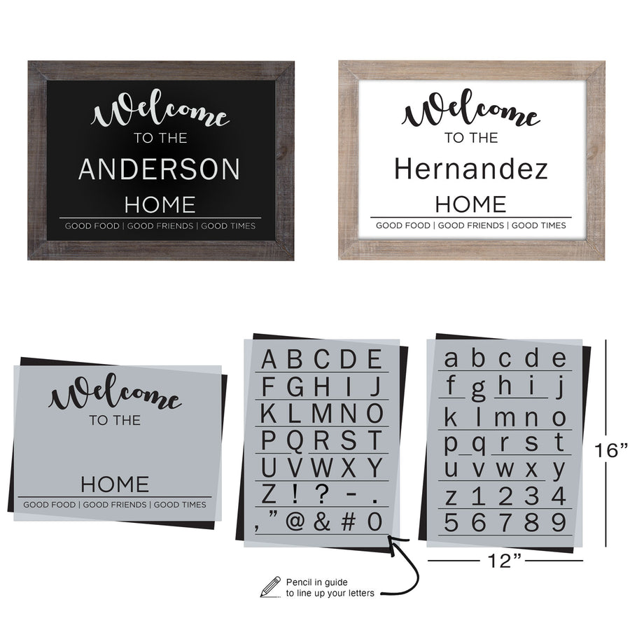 SOTMC - January 2021: Welcome + Letter Stencil Set