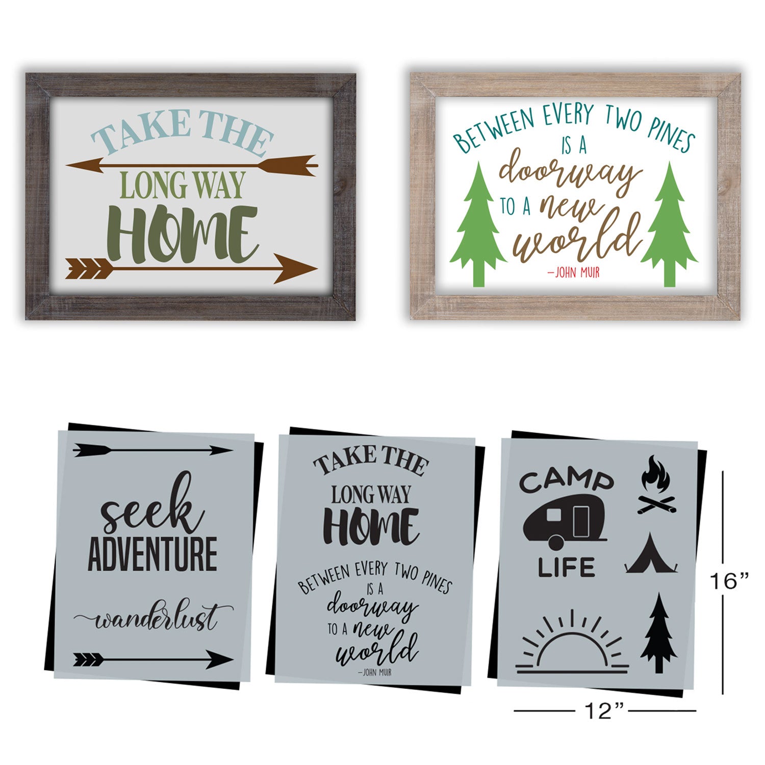 SOTMC - July 2020: Adventure & Camping Stencil Set by Heidi Easley