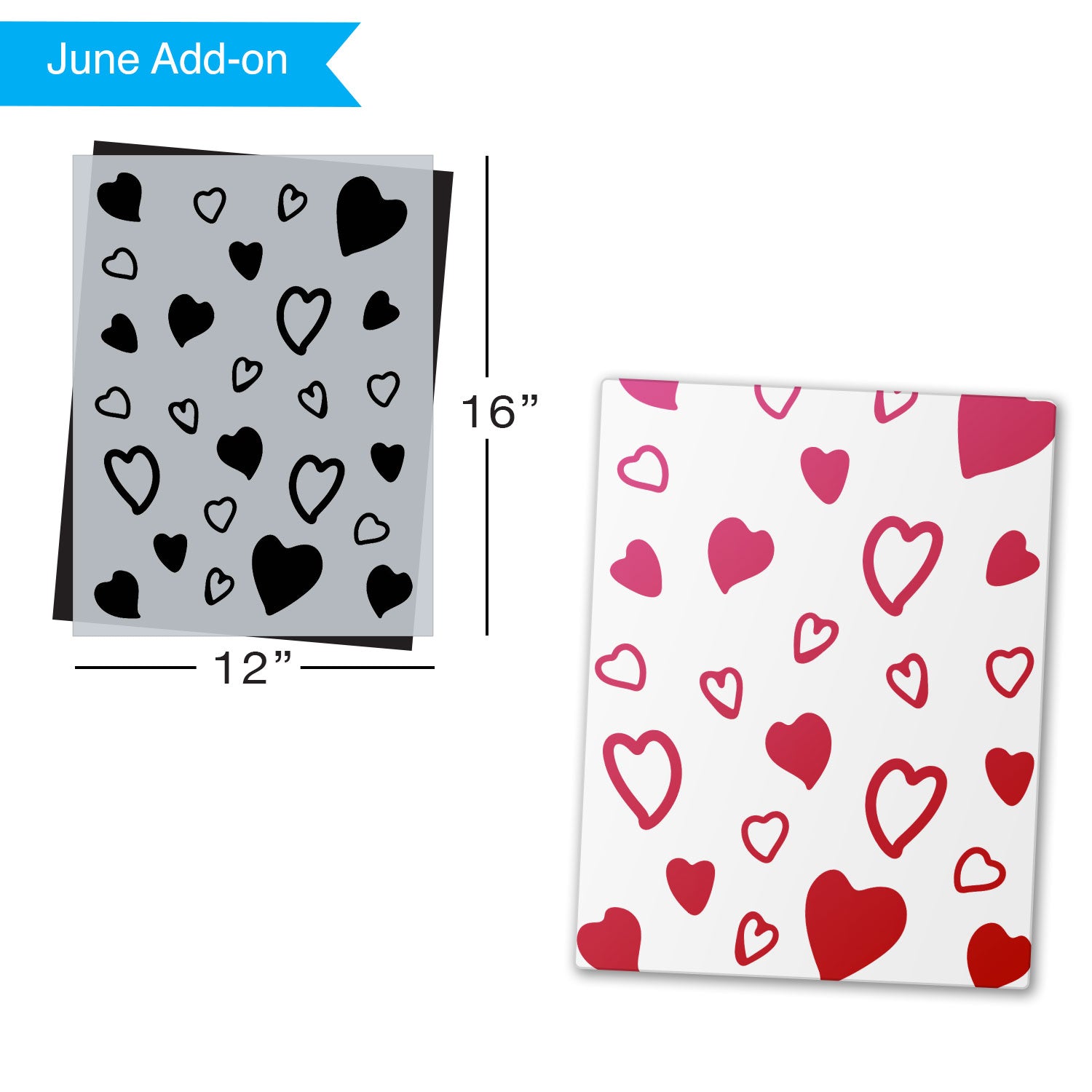 SOTMC - June 2021: Floating Hearts Pattern Stencil by Sharon Hankins (add-on)