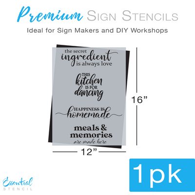 Kitchen Quotes Sign Stencil (Club Exclusive)