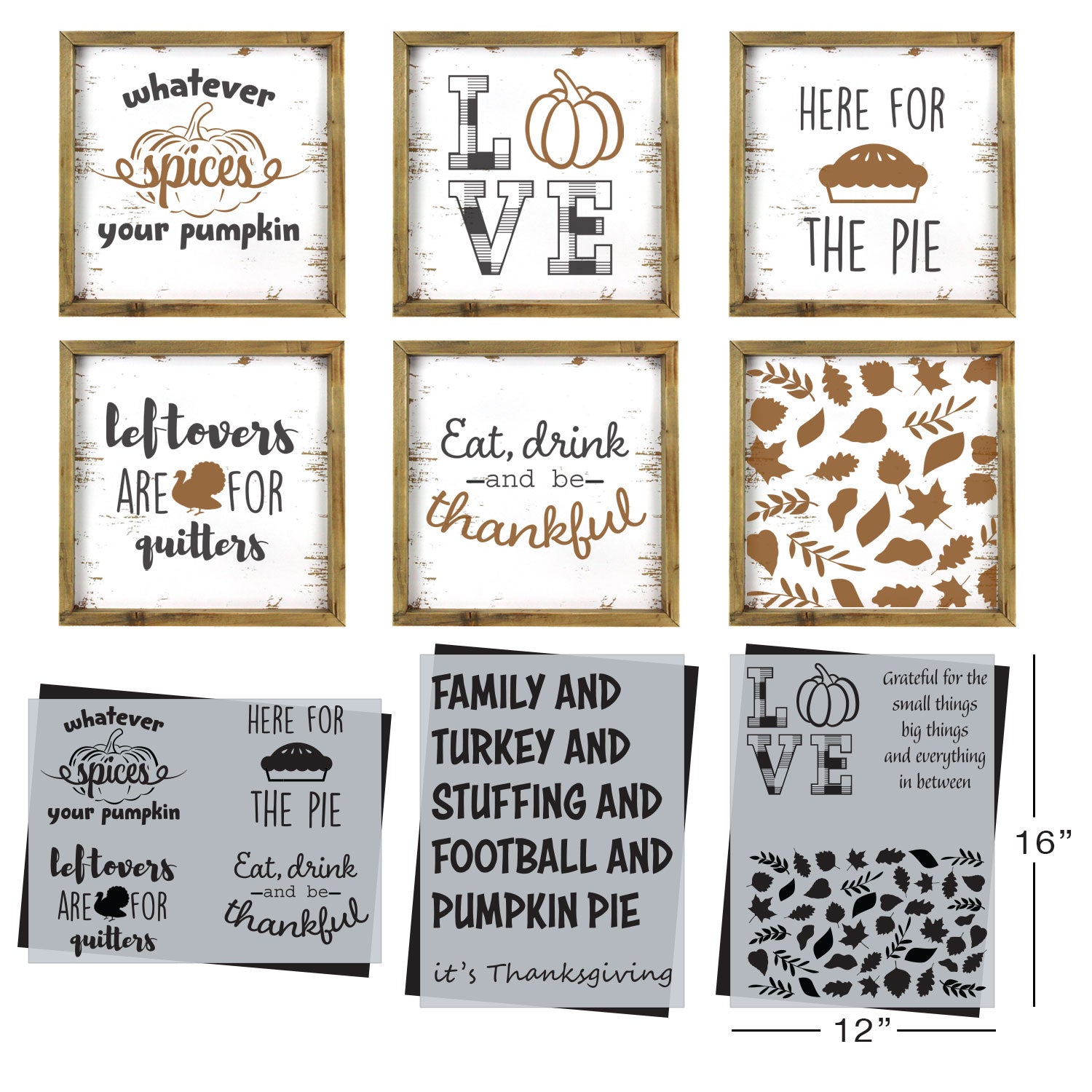 SOTMC - October 2021: Turkey, Pie & Pumpkin Stencil Set