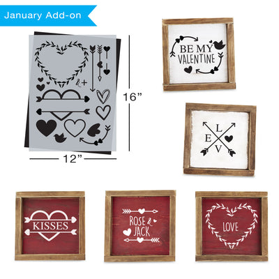 SOTMC - January 2020: Valentine's Shapes Stencil (add-on)