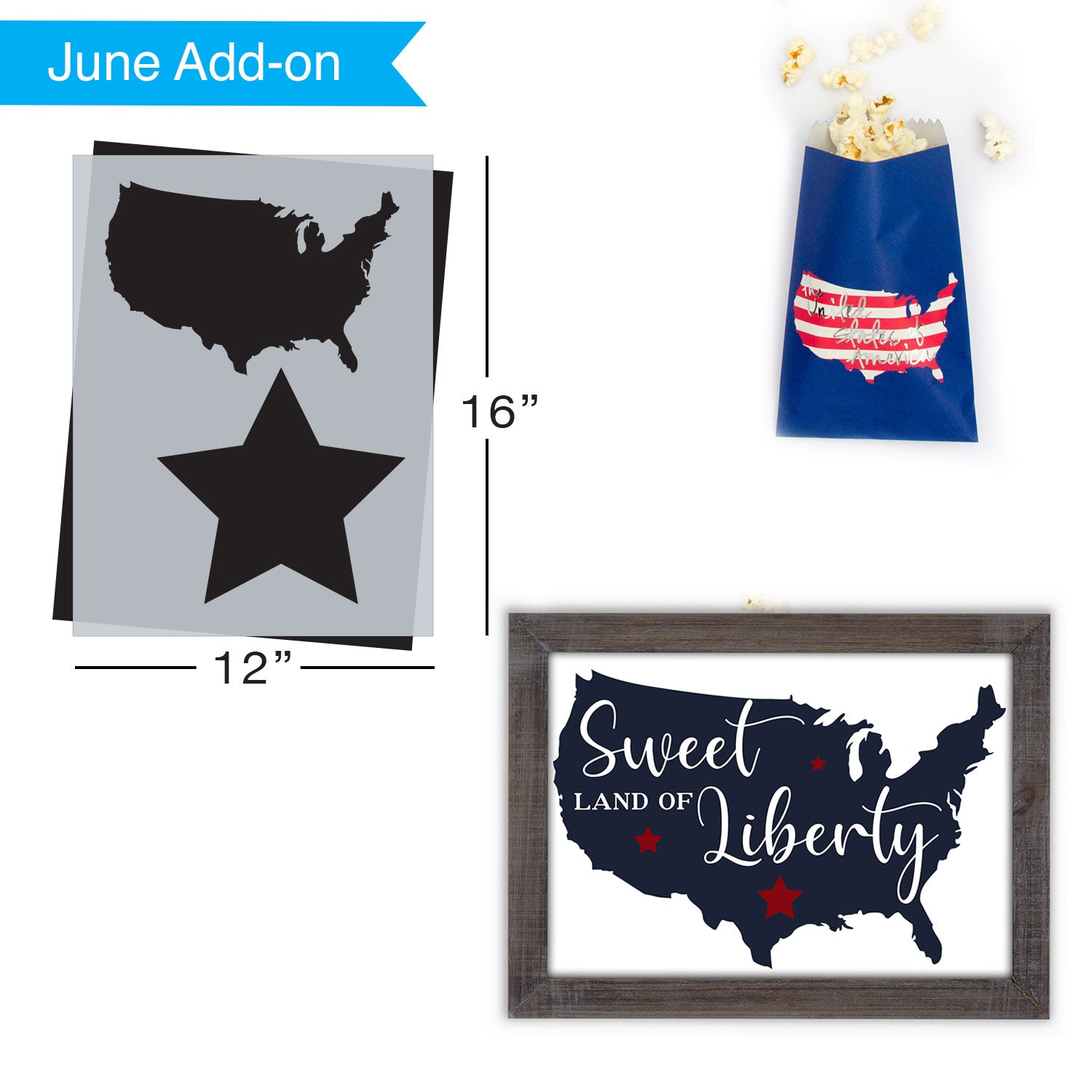SOTMC - June 2020: United States with Large Star Stencil (add-on)