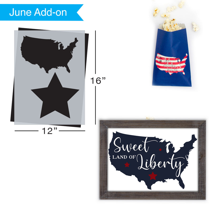 SOTMC - June 2020: United States with Large Star Stencil (add-on)