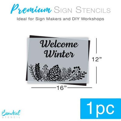 Welcome Winter with Pinecone Stencil (Club Exclusive)