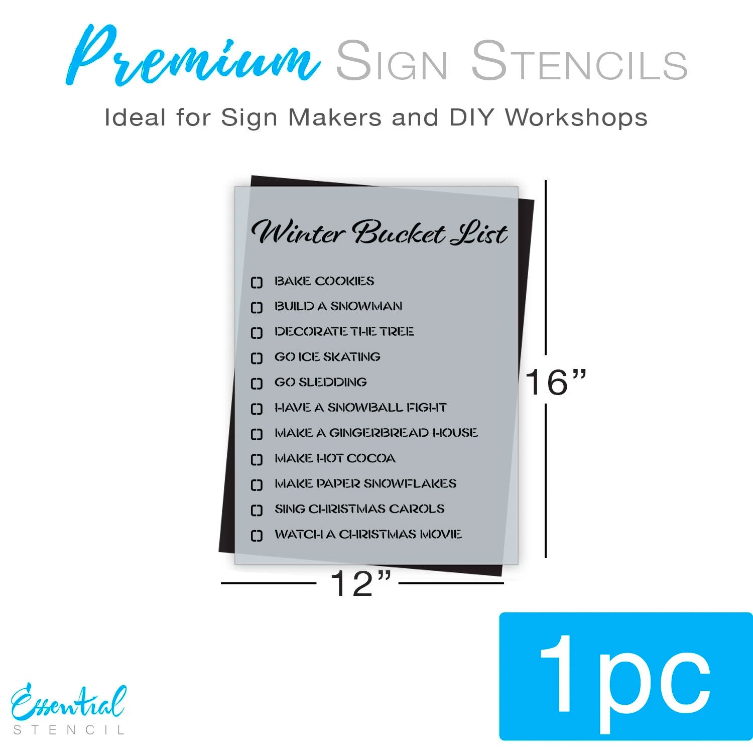 Winter Bucket List Stencil (Club Exclusive)